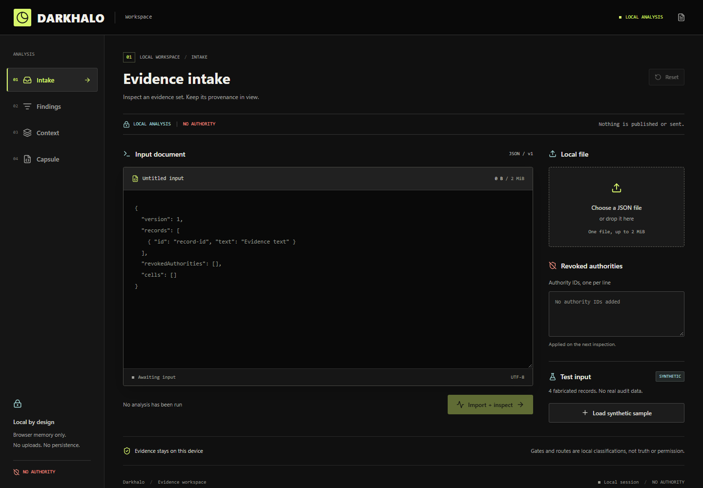 Darkhalo public interface
